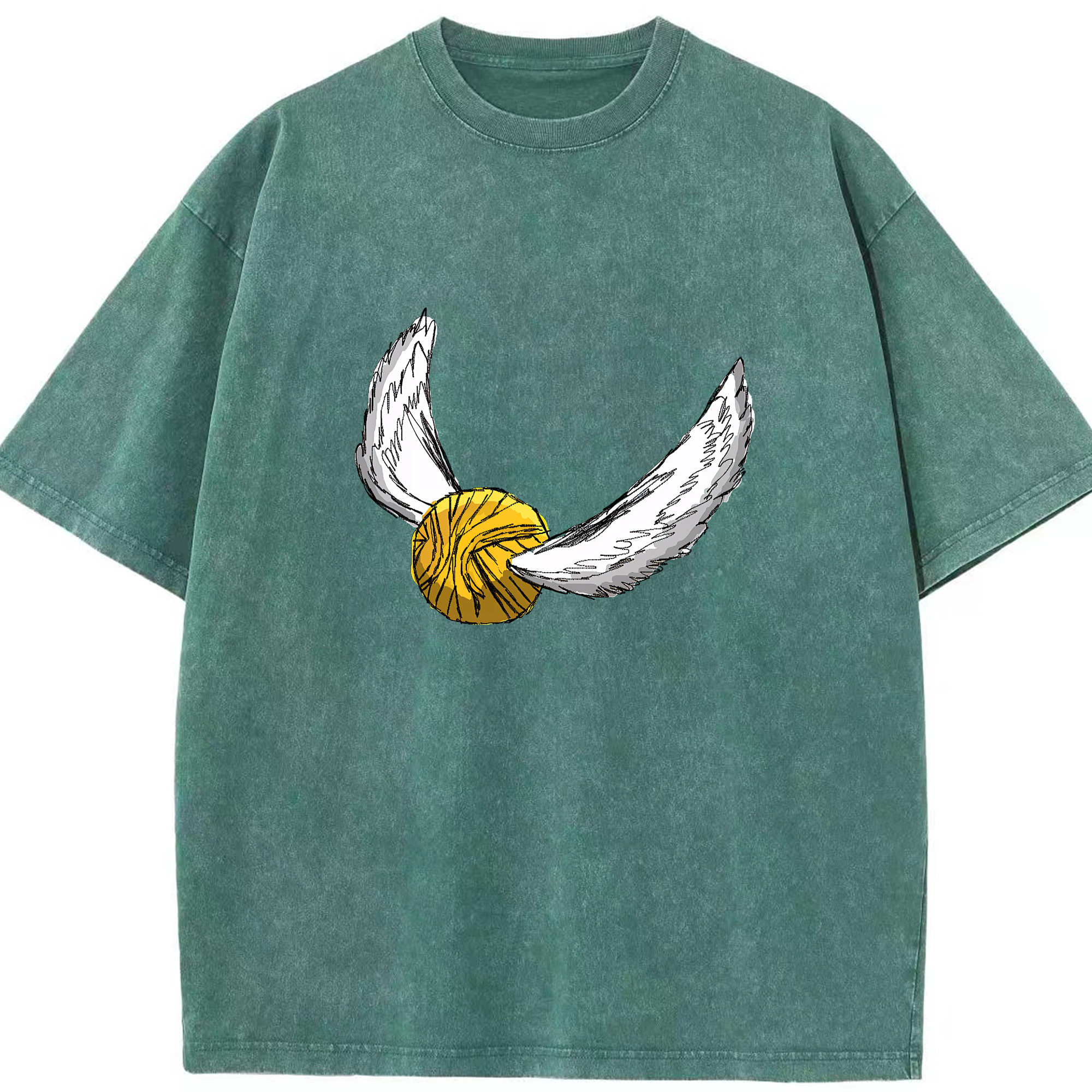 （画像用） Harry Potter ハリー・ポッターシリーズ 綿100% ヴィンテージ風 半袖Tシャツ（フロントプリント）
